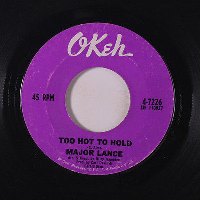 MAJOR LANCE: Too Hot To Hold / Dark And Lonely 45 Soul
