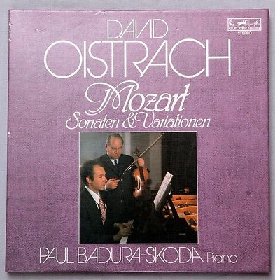 Badura Skoda - Oistrakh - MOZART sonatas & variations - Eurodisc stereo NM  lp