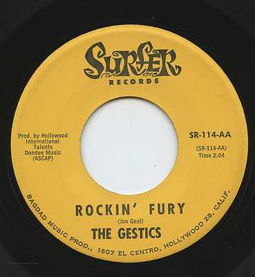HEAR - Rare Surf 45 - The Gestics - Rockin Fury' - Surfer Records # SR-114