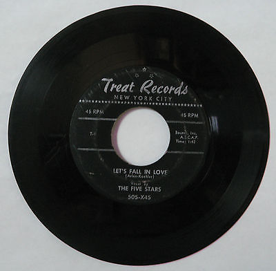 popsike.com - VERY RARE DOO-WOP - FIVE STARS - "LET'S FALL IN LOVE" - TREAT RECORDS - 1955 auction details