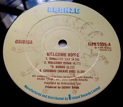 OSIBISA Welcome Home 1975 ORIGINAL UK ISLAND/BRONZE ONCE PLAYED MINT AUDIO