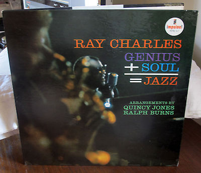 Ray Charles "Genius+Soul=Jazz" mono Impulse LP "Am-Par" true 1st press NM vinyl