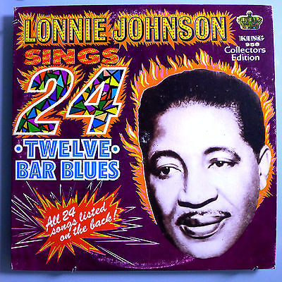 LONNIE JOHNSON ON KING 24 TWELVE-BAR BLUES ULTRA-RARE ORIG KING MONO LP NICE