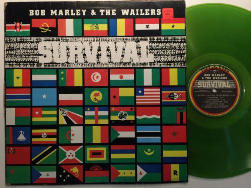 BOB MARLEY & WAILERS - survival - TUFF GONG LP GREEN CLEAR DISC