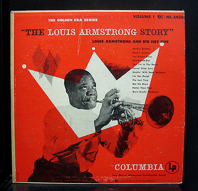 Louis Armstrong & His Hot Five The Story Volume I LP VG+ 1951 USA ML 54383 CBS