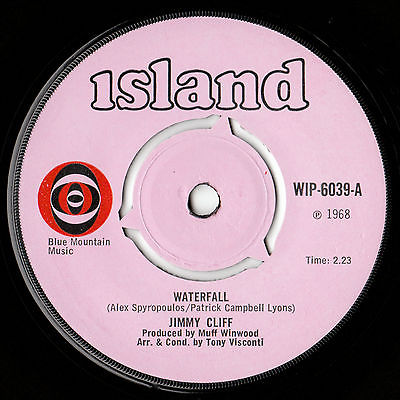 Jimmy Cliff - Waterfall / The Reward - 1968 - ISLAND - PINK LABEL - UK 7