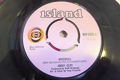JIMMY CLIFF THE REWARD WATERFALL   ISLAND PINK  45 RPM SINGLE RECORD