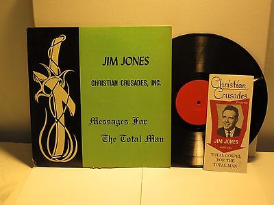RARE JIM JONES CULT LP Messages for the Total Man PRIVATE PRESS Vinyl Record LP