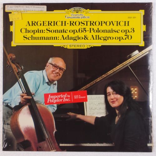 CHOPIN / SCHUMANN: Cello Sonatas SEALED DGG 2531 201 Argerich Rostropovich LP