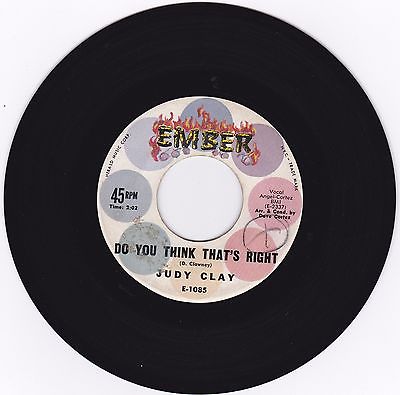 R&B Dance 45 Judy Clay "Do You Think That's Right" on Ember from 1962