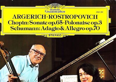 DGG - ARGERICH / ROSTROPOVICH - CHOPIN & SCHUMANN - WORKS FOR CELLO & PIANO - NM