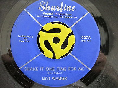 Rare FUNK/DEEP SOUL 45-Levi Walker-Shake It One Time For Me-Shurfine Vg++ HEAR
