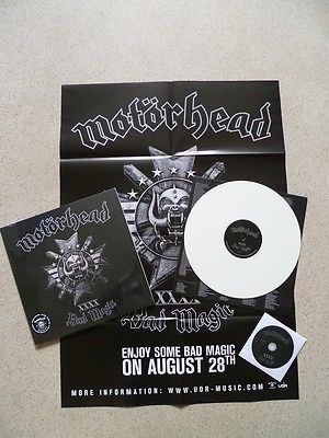 popsike.com - MOTORHEAD-BAD MAGIC-WHITE VINYL LP+CD+POSTER+DOWNLOAD ...