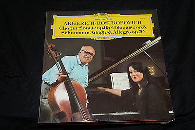 Martha Argerich Rostropovich Chopin Schumann DGG NM LP
