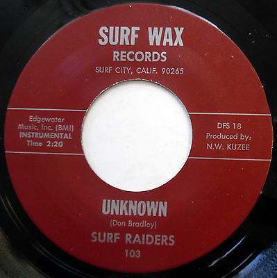 SURF RAIDERS 45 Unknown / Point Conception NEAR MINT Modern Surf PRIVATE e4110