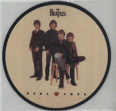 Real Love Beatles UK 7" vinyl picture disc single R6425 APPLE 1996