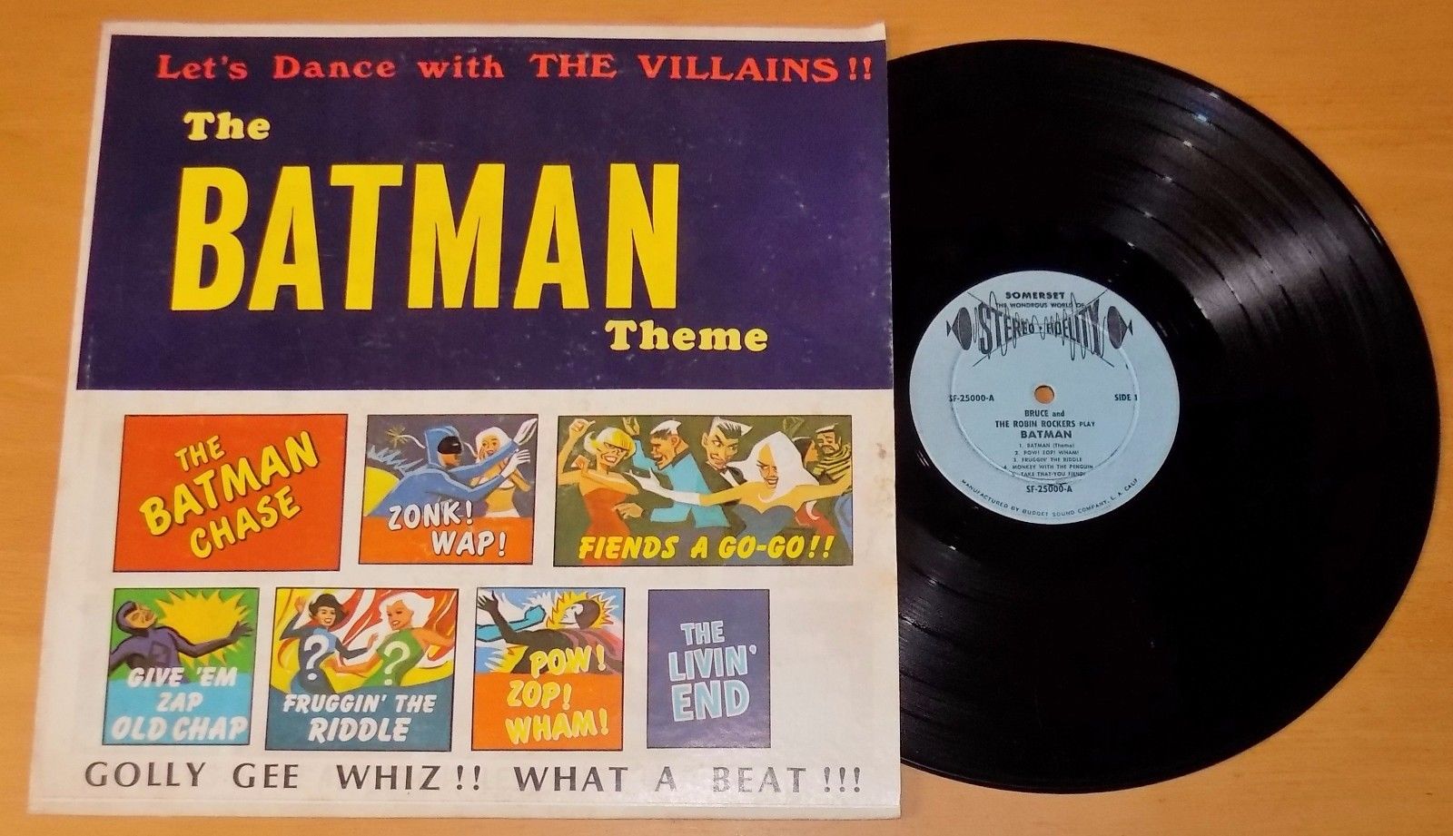  - LET'S DANCE W/ THE VILLAINS Bruce & Robin Rockers BATMAN THEME  Somerset 1960s LP - auction details