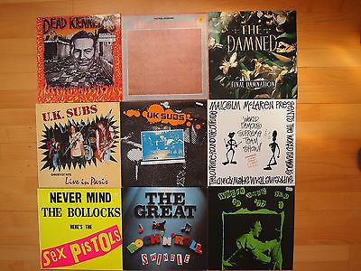 Popsike Com 9 Lps Sex Pistols U K Subs Damned Dead Kennedys Malcolm Mclaren Punk Rock Vinyl Auction Details