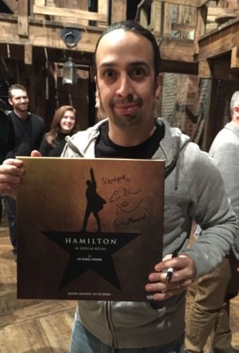 Lin-Manuel Miranda SIGNED Hamilton vinyl LP record AUTOGRAPHED Bway cast album