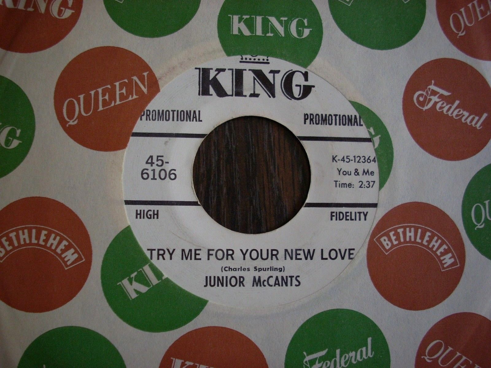BEYOND RARE NORTHERN SOUL  JUNIOR  McCANTS  try me for your new love KING PROMO