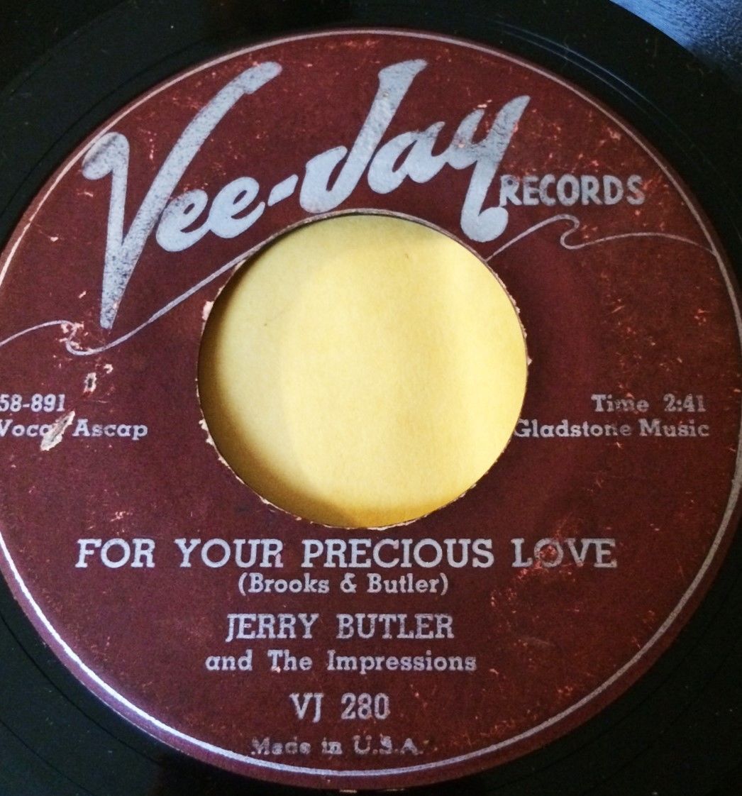 Jerry Butler & Impressions "For Your Precious Love" MAROON Vee-Jay 280 Doowop