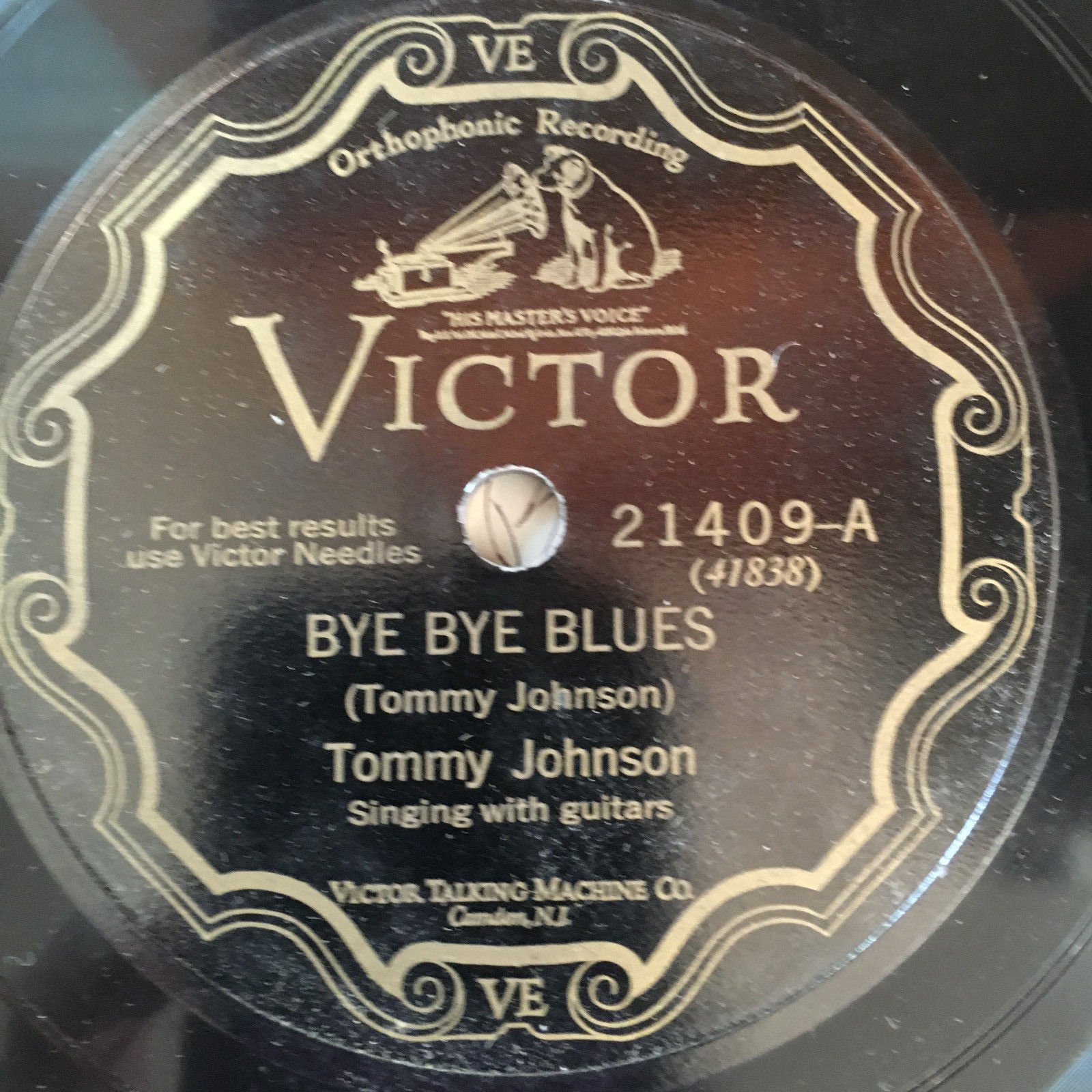 Victor 21409 TOMMY JOHNSON Maggie Campbell E+  1928  78 rpm