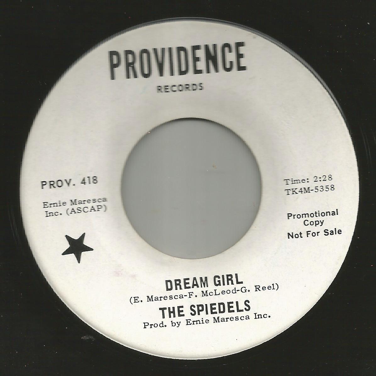 NORTHERN SOUL - SPIEDELS-- DREAM GIRL --HEAR BOTH - 1966 PROMO PROVIDENCE
