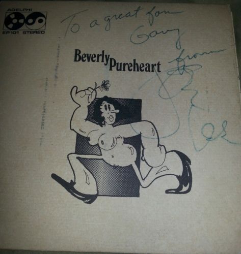 Beverly Pureheart 45 record Unknown Hippie Garage Adelphi records D Bangham art