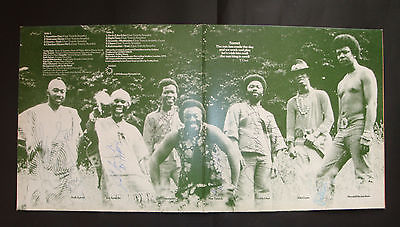 OSIBISA  WELCOME HOME LP COVER SIGNED BY 6 MEMBERS SOUL FUNK PSYCH JAZZ FUSION