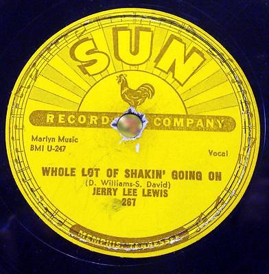  - ORIG '57 JERRY LEE LEWIS 78 WHOLE LOTTA SHAKIN' GOIN' ON/IT'LL  BE ME SUN 267 VG+ - auction details