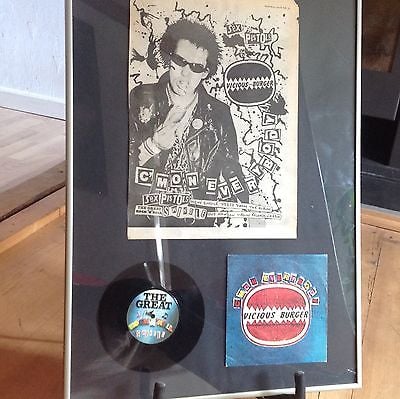 Sex Pistols Record  Vicious burger  UK 7" and Advert. Punk  rock The Clash