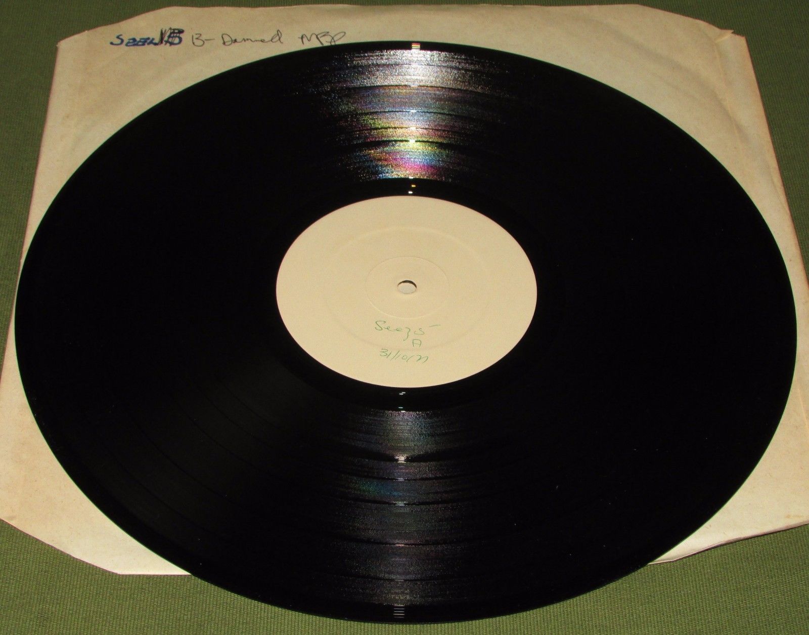 THE DAMNED Music For Pleasure ORIG 1st UK STIFF 1977 WHITE LABEL TEST PRESS
