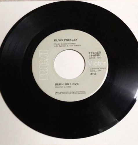Elvis Gray label Burning Love 45 -