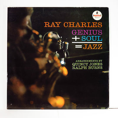 RAY CHARLES Genius + Soul = Jazz 1st US press 1961 MONO Impulse A-2 EX/NM