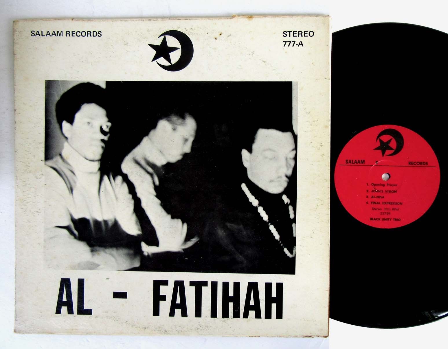 BLACK UNITY TRIO LP Al-Fatihah SALAAM Rec A+ Private Ohio ACID FREE JAZZ Hear