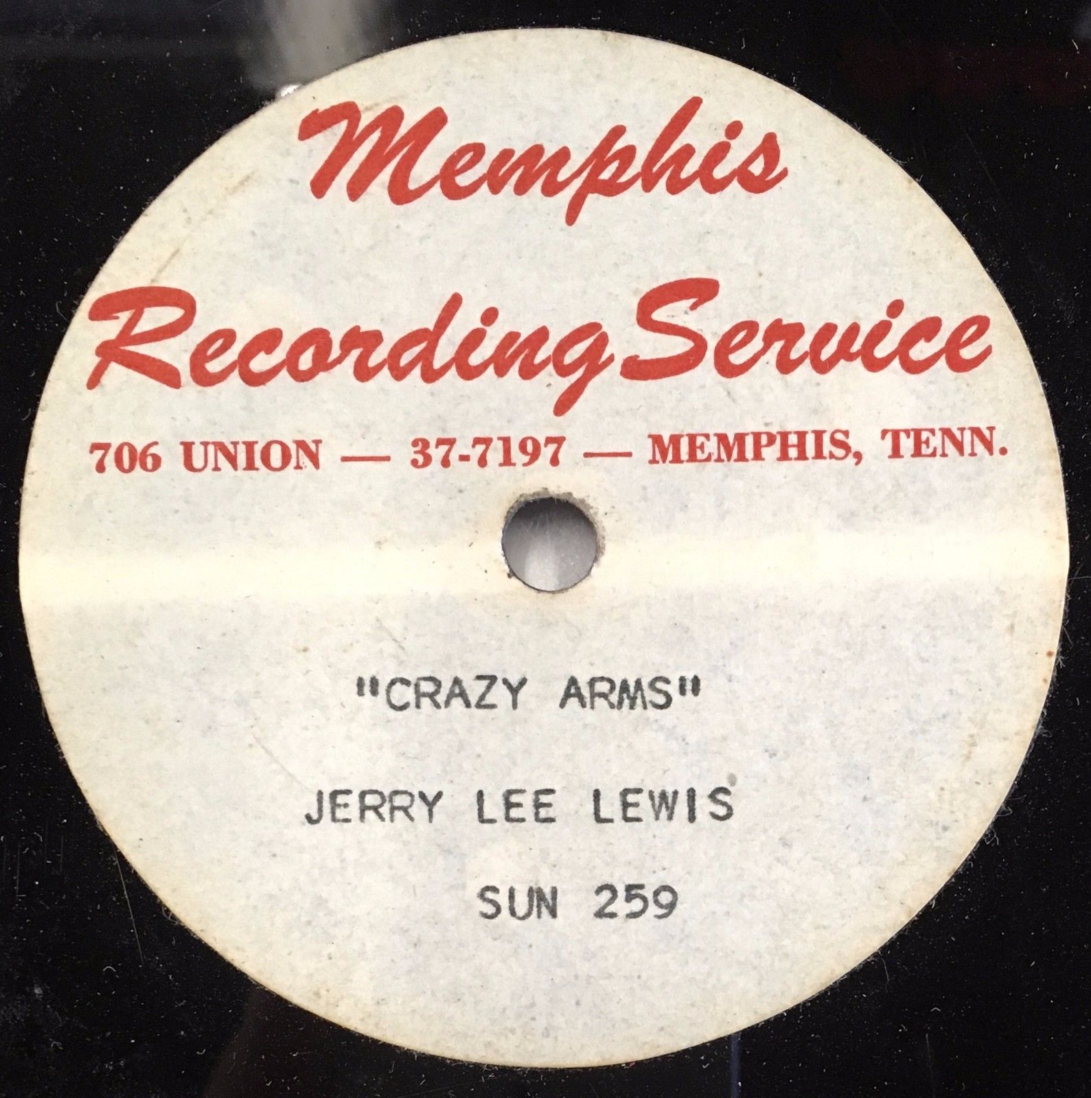  - JERRY LEE LEWIS - Crazy Arms - SUN 259 Rockabilly 78 Original  Acetate - auction details