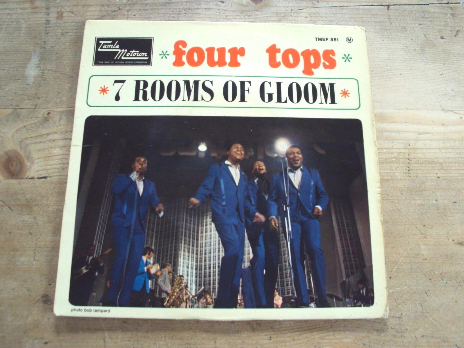 FOUR TOPS - 7 ROOMS OF GLOOM 7" EP Northern Soul Tamla Motown TMEF 551 LOVELY