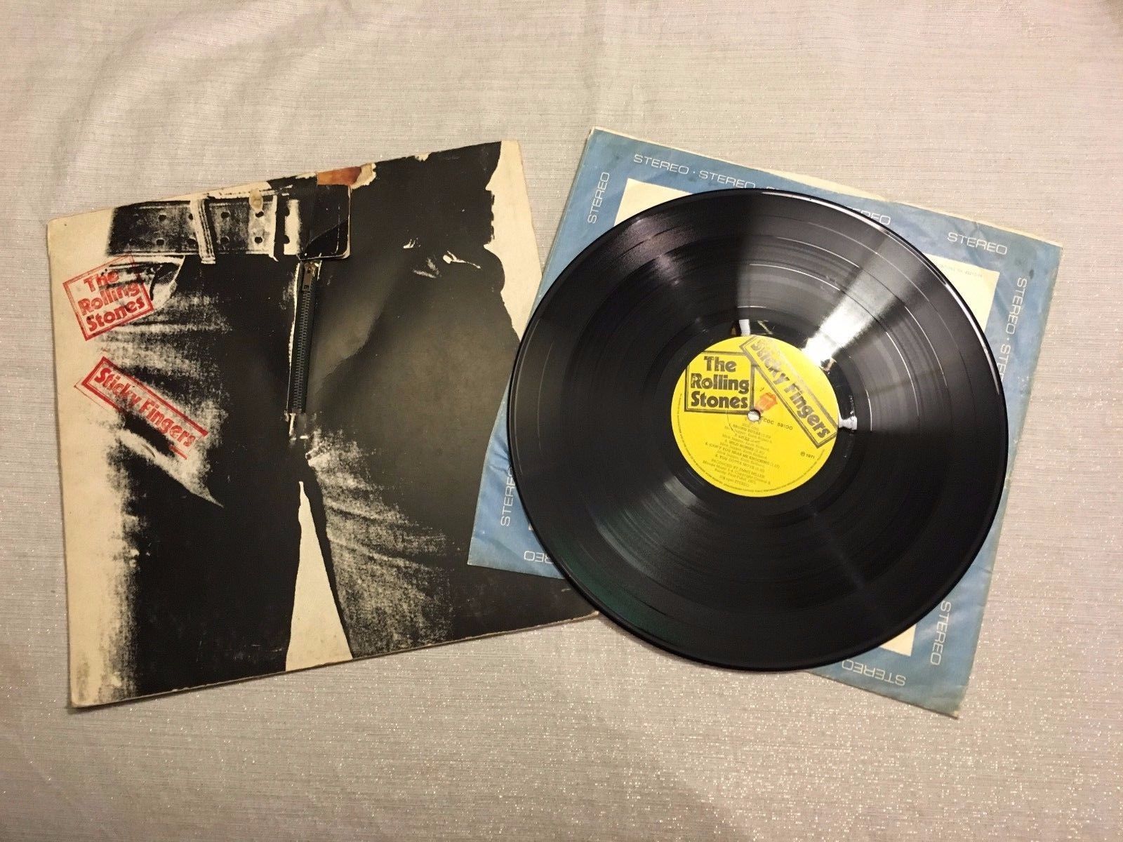 popsike.com - 1971 Rolling Stones Sticky Fingers LP Record Album Vinyl ...