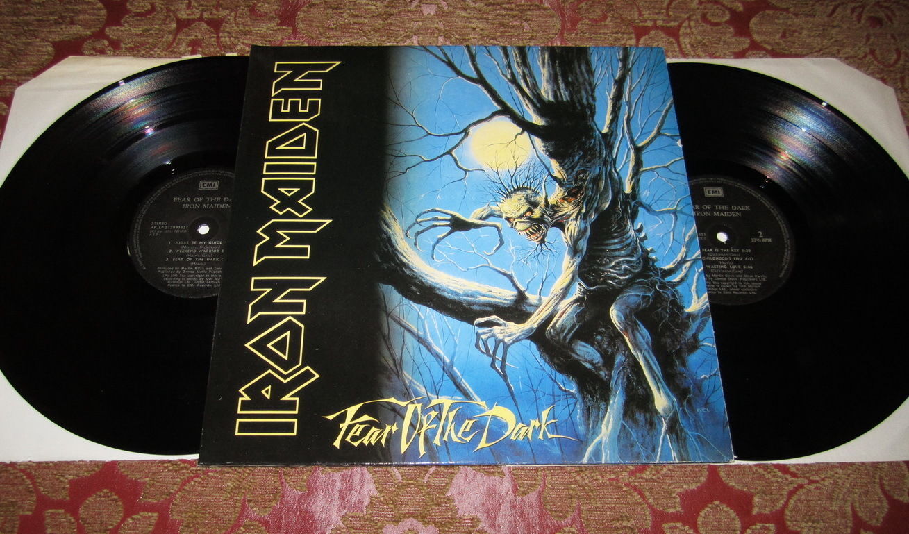 popsike.com - IRON MAIDEN Fear The Dark RARE 1992 GREEK ORIGINAL 1st PRESS 2x VINYL LP OOP - auction details