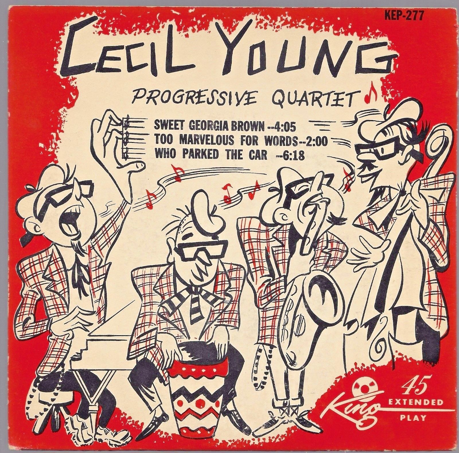 CECIL YOUNG Progressive Quartet EP hipster zoot suit beatnik Modern Jazz bebop