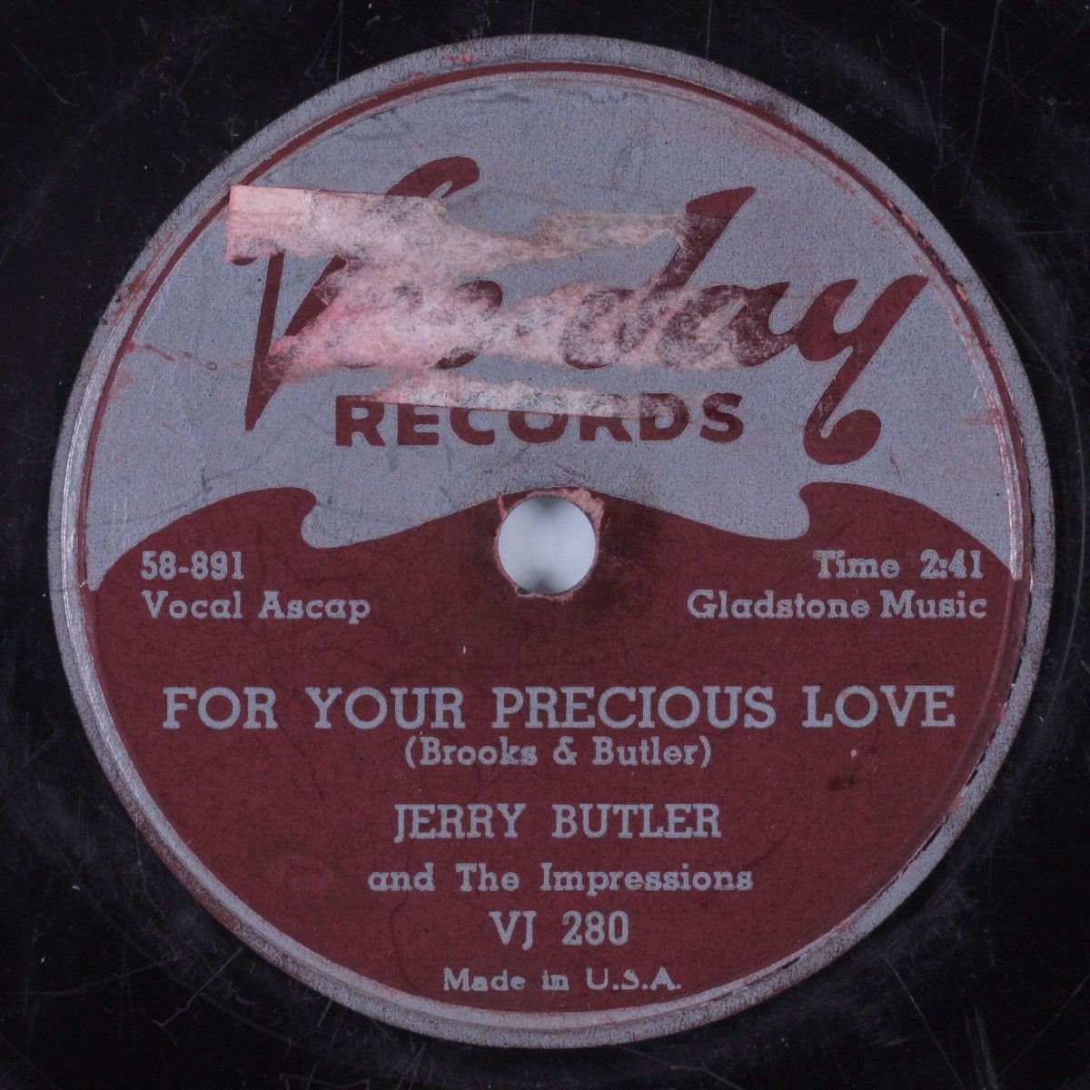 Doo-Wop R&B 78 JERRY BUTLER For Your Precious Love VEE-JAY HEAR