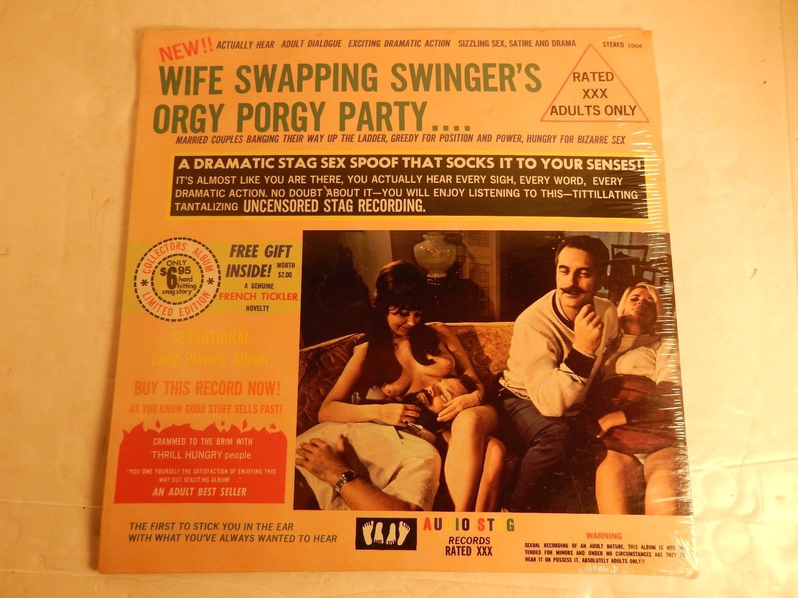 popsike - Vintage Sealed LP Audio Stag Records Adult XXX Wife Swapping Swingers Orgy Porgy pic