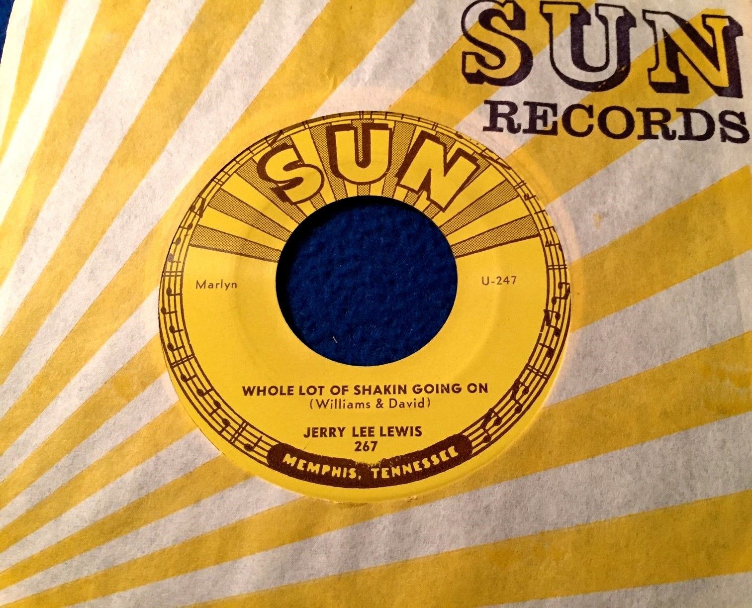  - JERRY LEE LEWIS WHOLE LOTTA SHAKIN GOING ON / IT'LL BE ME SUN  45 nm W/ SLEEVE - auction details