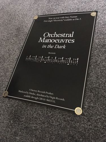 Orchestral Manoeuvres In The Dark "Electricity " Poster -OMD Factory