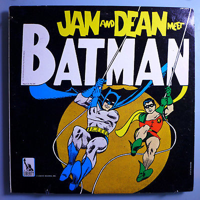 JAN & DEAN MEET BATMAN VERY RARE ORIG'66 LIBERTY MONO WHITE LABEL PROMO LP DG NM