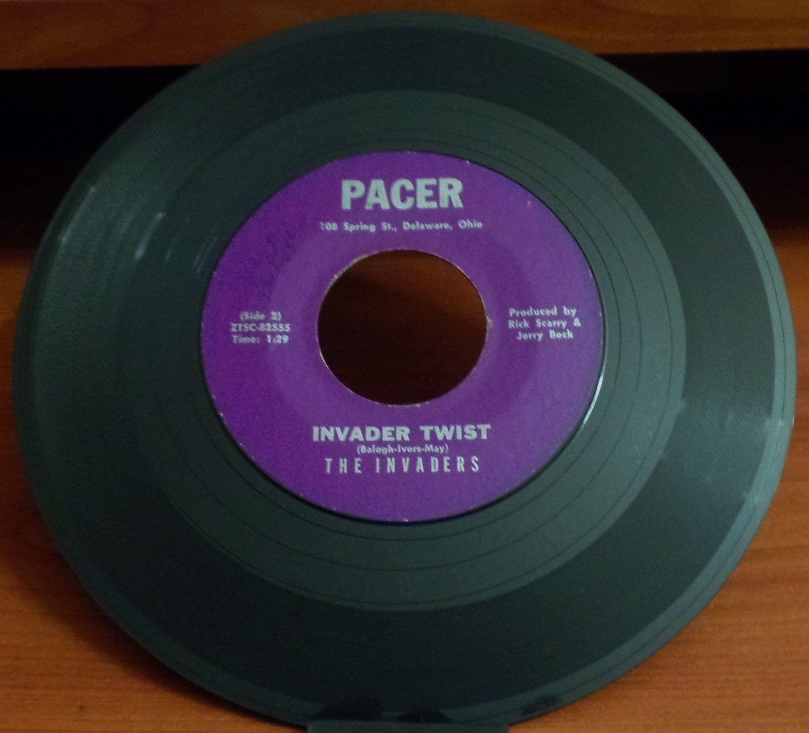Rare Ohio rockabilly/Surf The Invaders on Pacer "Invader Twist"  Hear