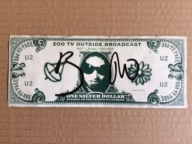 1992 U2 ZOO TV Tour Outside Broadcast OFFICIAL UNCIRCULATED Bono Bucks Dollar 