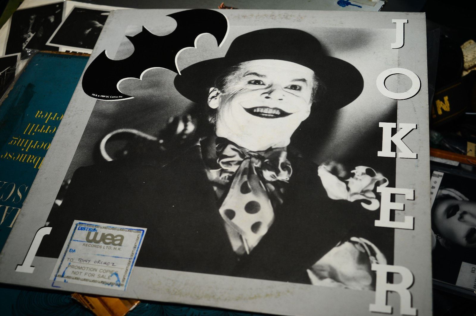 BATMAN Joker 1989  PRINCE HONG KONG PROMO   SINGLE DC COMIC 12  vinyl  50 MADE