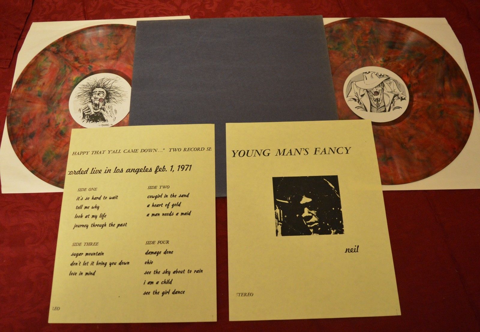 Neil Young: Young Man's Fancy Rare double Live LP Crazy Horse Not TMOQ Dittolino