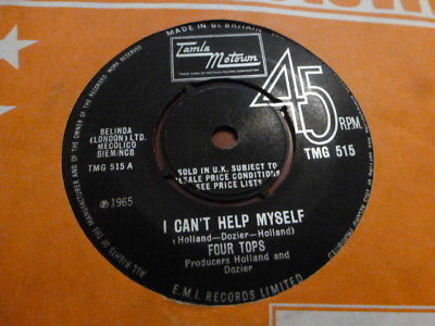 FOUR TOPS TMG 515 I CAN'T HELP MYSELF / SAD SOUVENIRS 1965 EXCELLENT VERY NICE